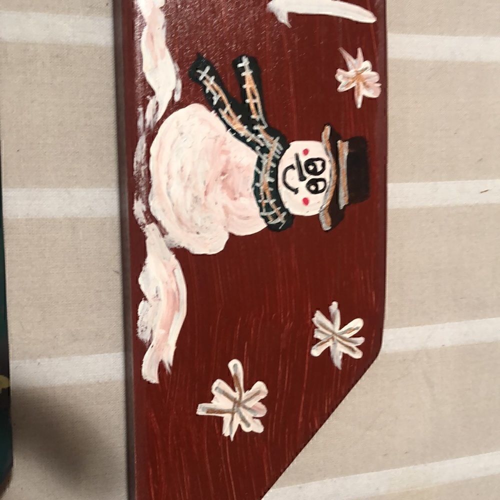 Christmas Handcrafted Two Painted Wood Signs - Picture 5 of 8